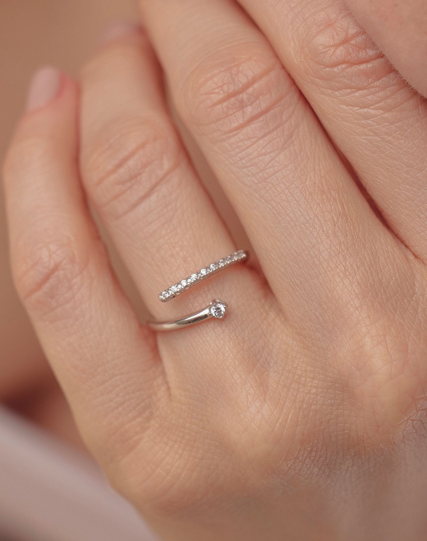 Anillo en Plata 925 Twist Crystal