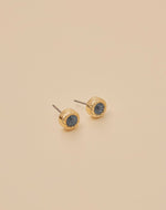 Aretes Cristal Azúl Profundo