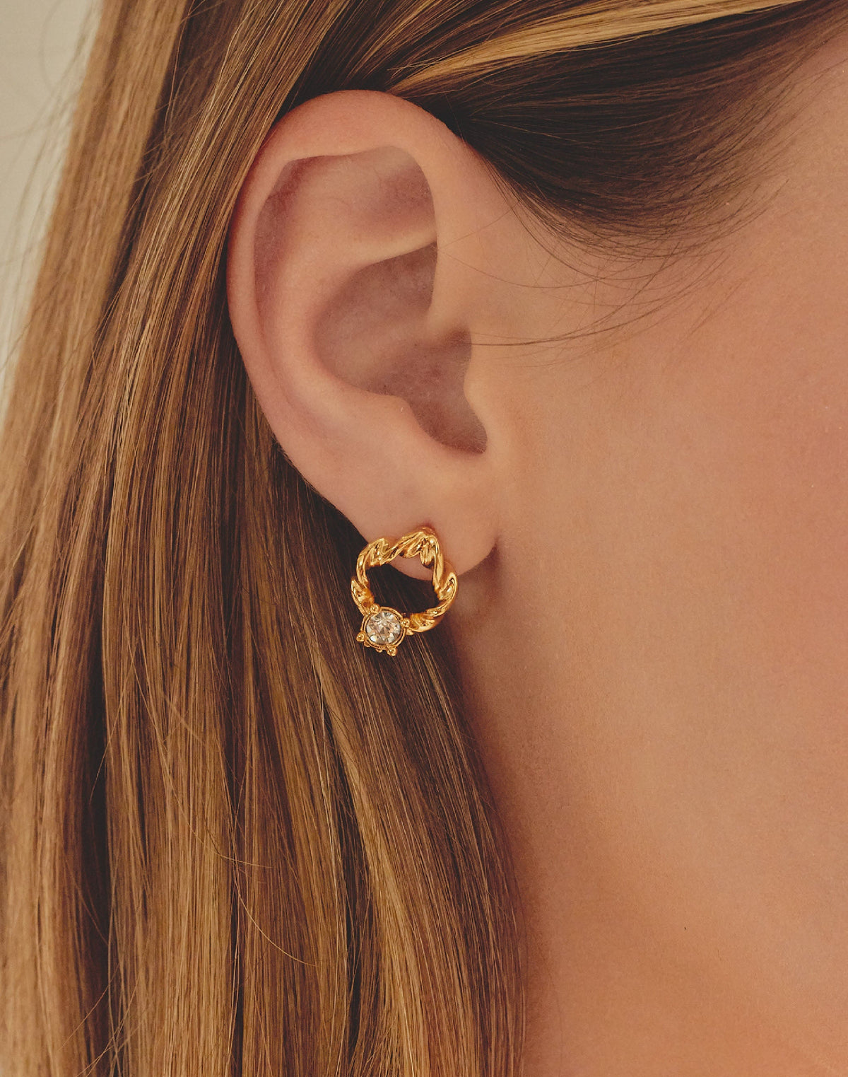 Aretes Twist Cristal