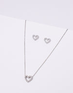 Aretes en Plata 925 Corazón Clear