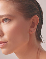 Aretes en Plata 925 Flor Rubí