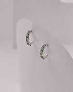 Candongas en Plata 925 Zircón Emerald