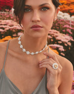 Choker + Aretes Crisantemo