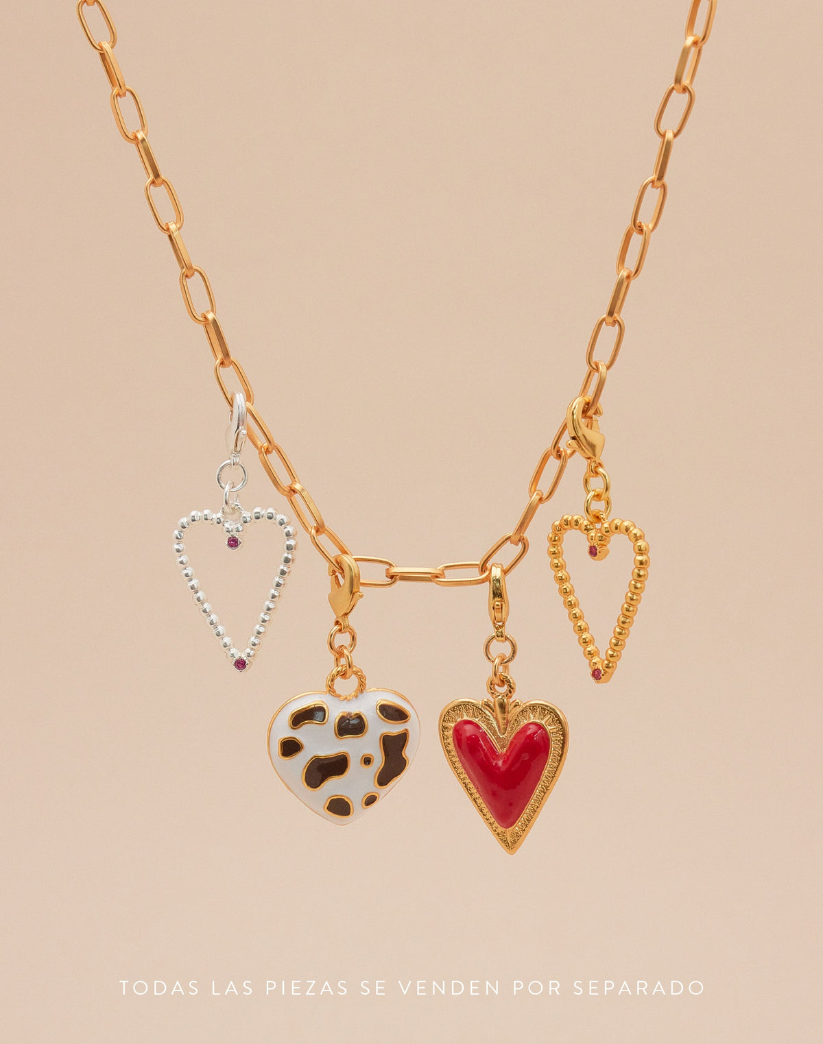 Mini Charm Corazón de Fuego