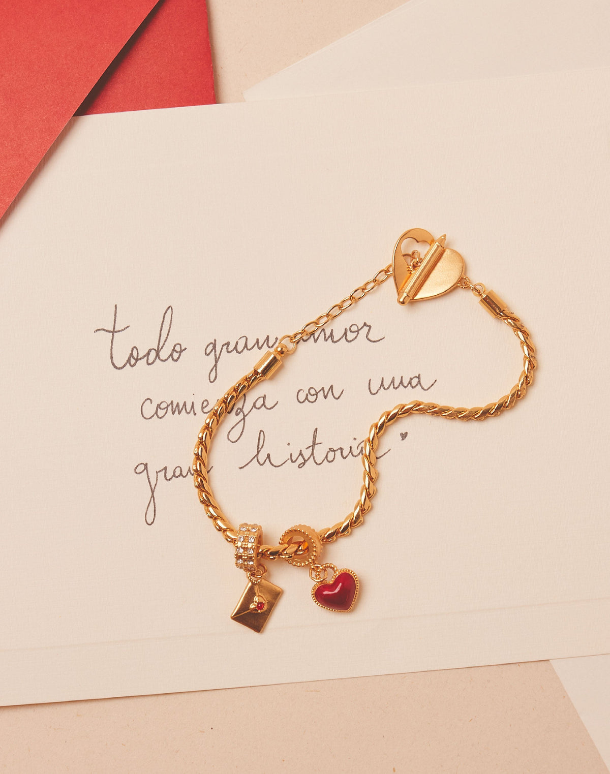 Pulsera de Charms Carta de Amor