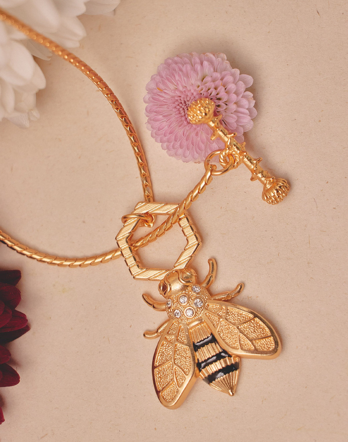 Set de 2 Collares Panal de Abeja