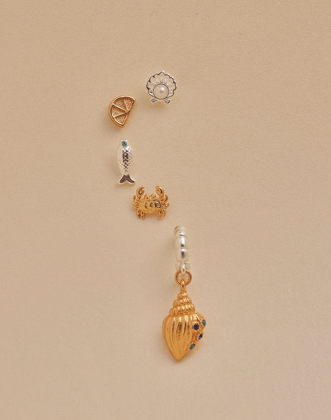 Set de 5 Aretes del Mar